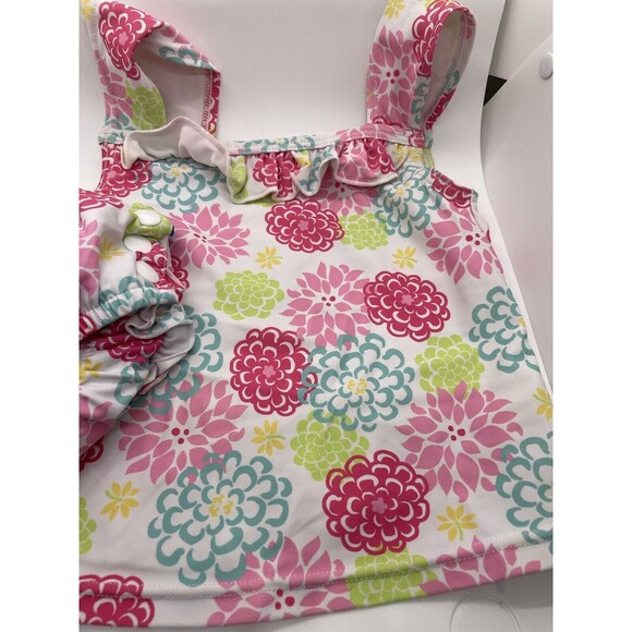 Iplay Baby Girl Snap‎ Reusable Absorbent Swimsuit Diaper And To Floral Size 12 M - Picture 2 of 7